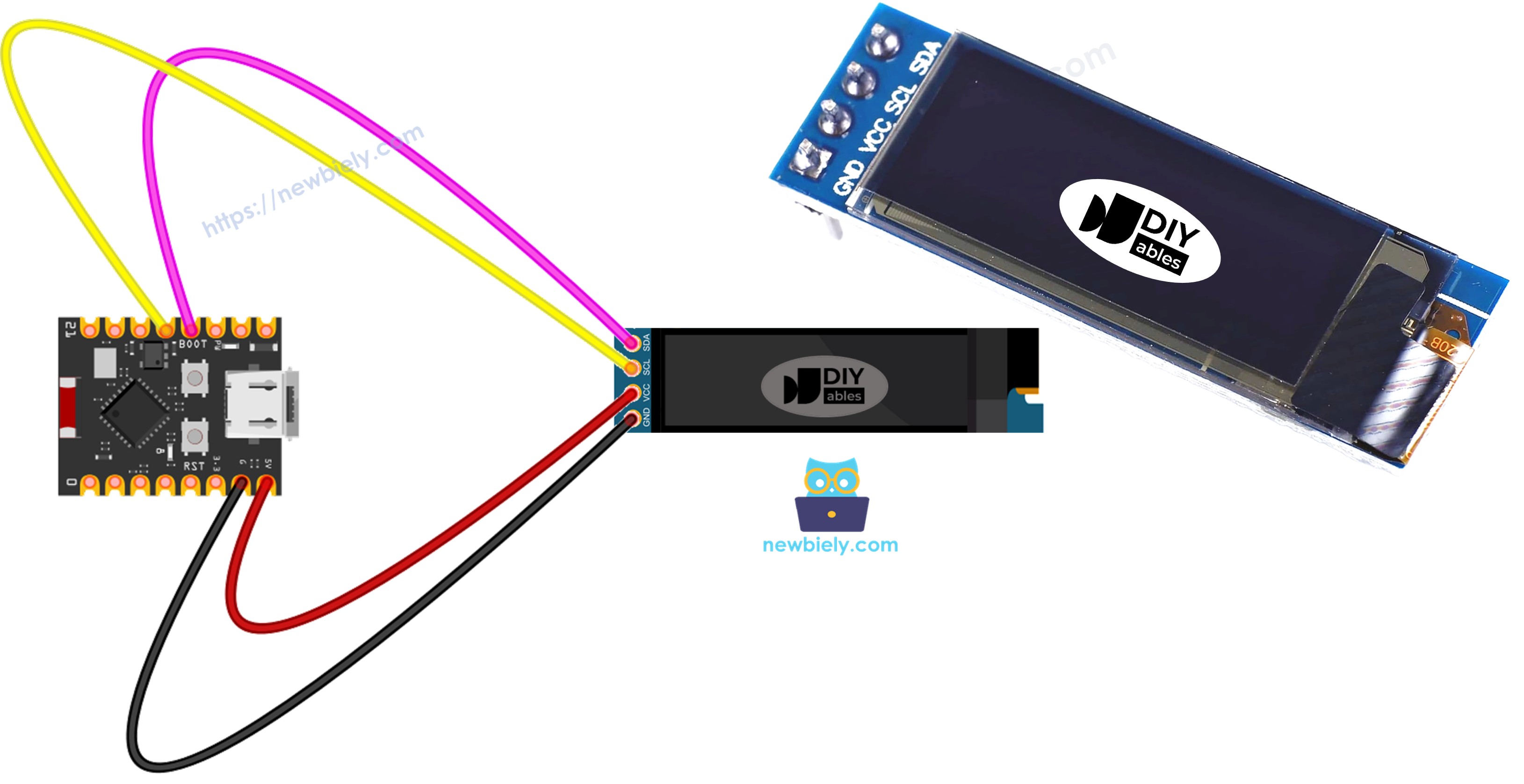 ESP32 C3 Super Mini OLED-128x32-Display