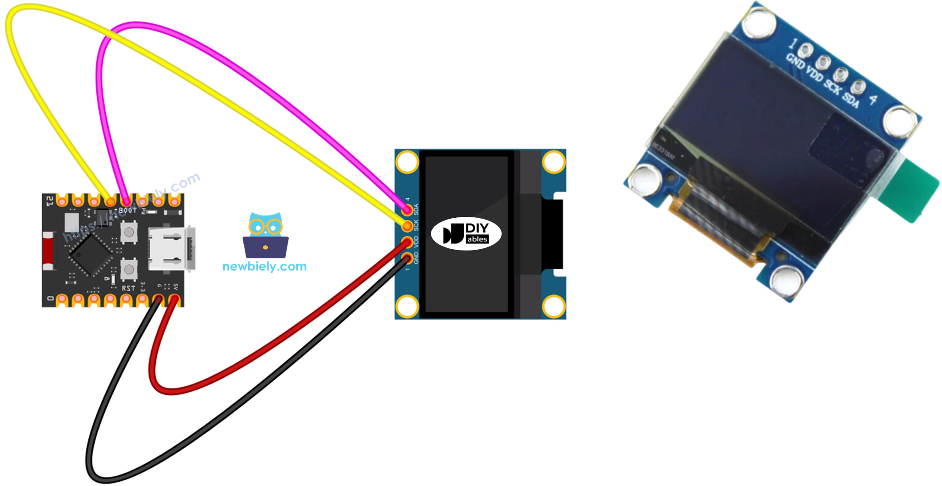ESP32 C3 Super Mini OLED-128x64-Display