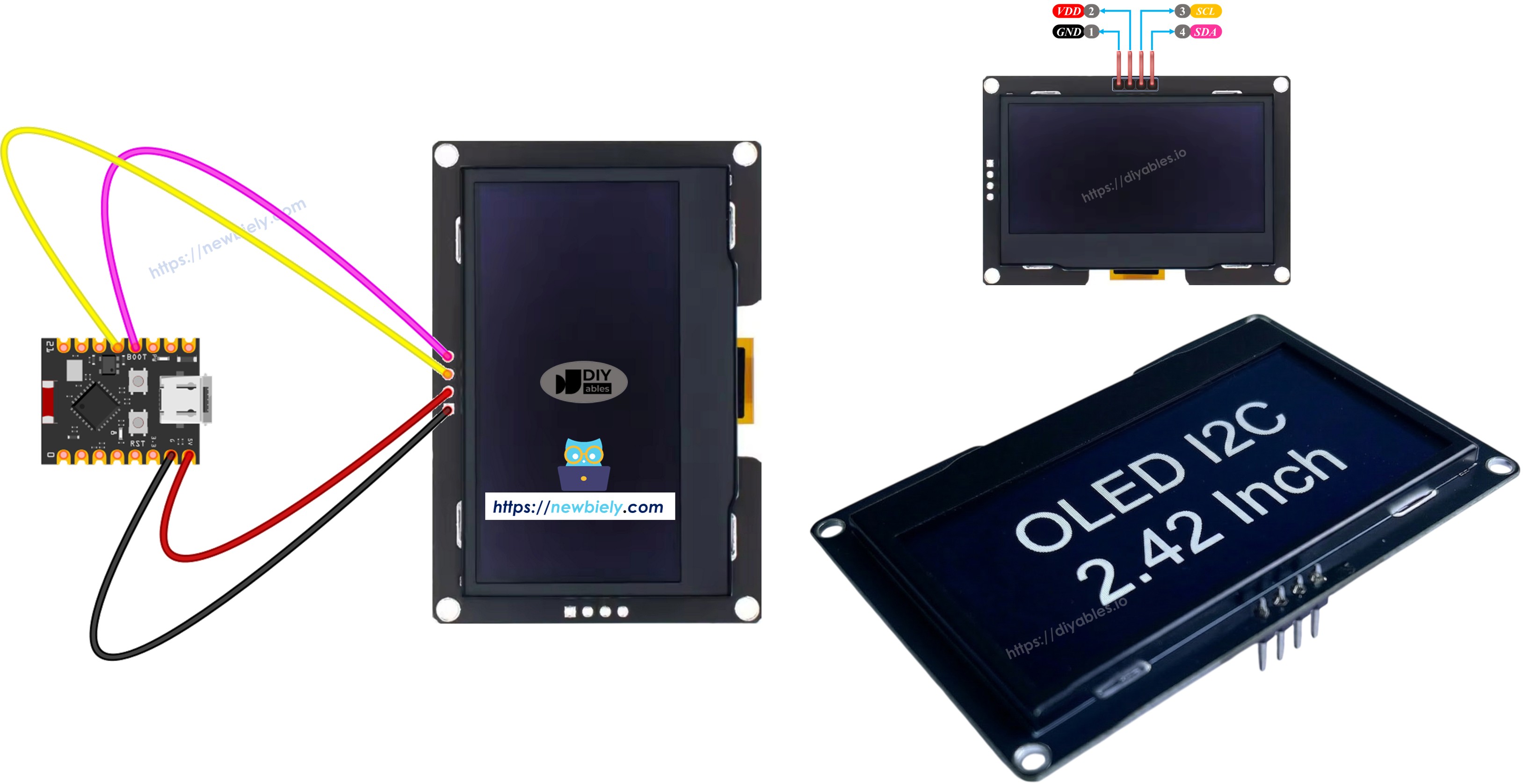 ESP32 C3 Super Mini SSD1309-OLED-Display 128x64