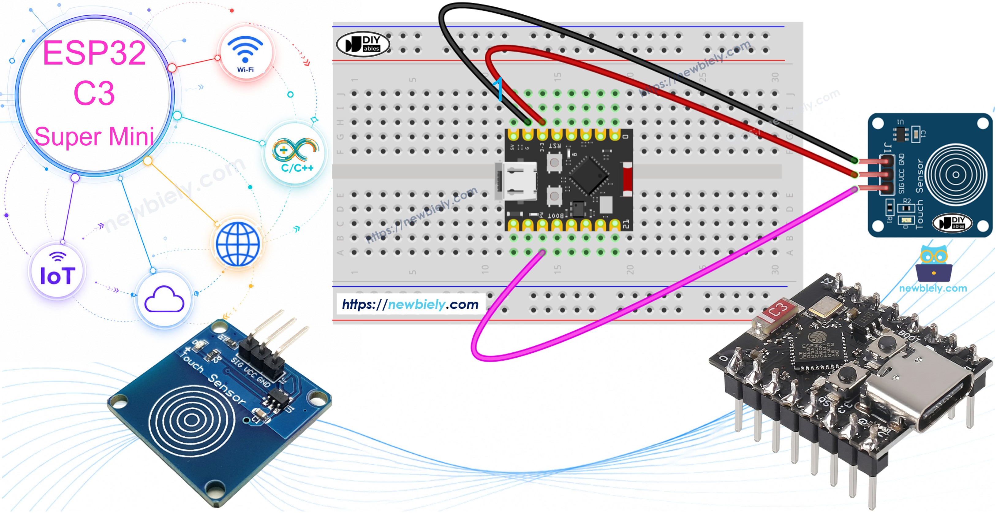 ESP32 C3 Super Mini Berührungssensor