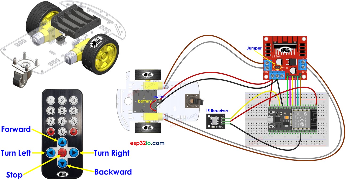ESP32 Roboter-Auto