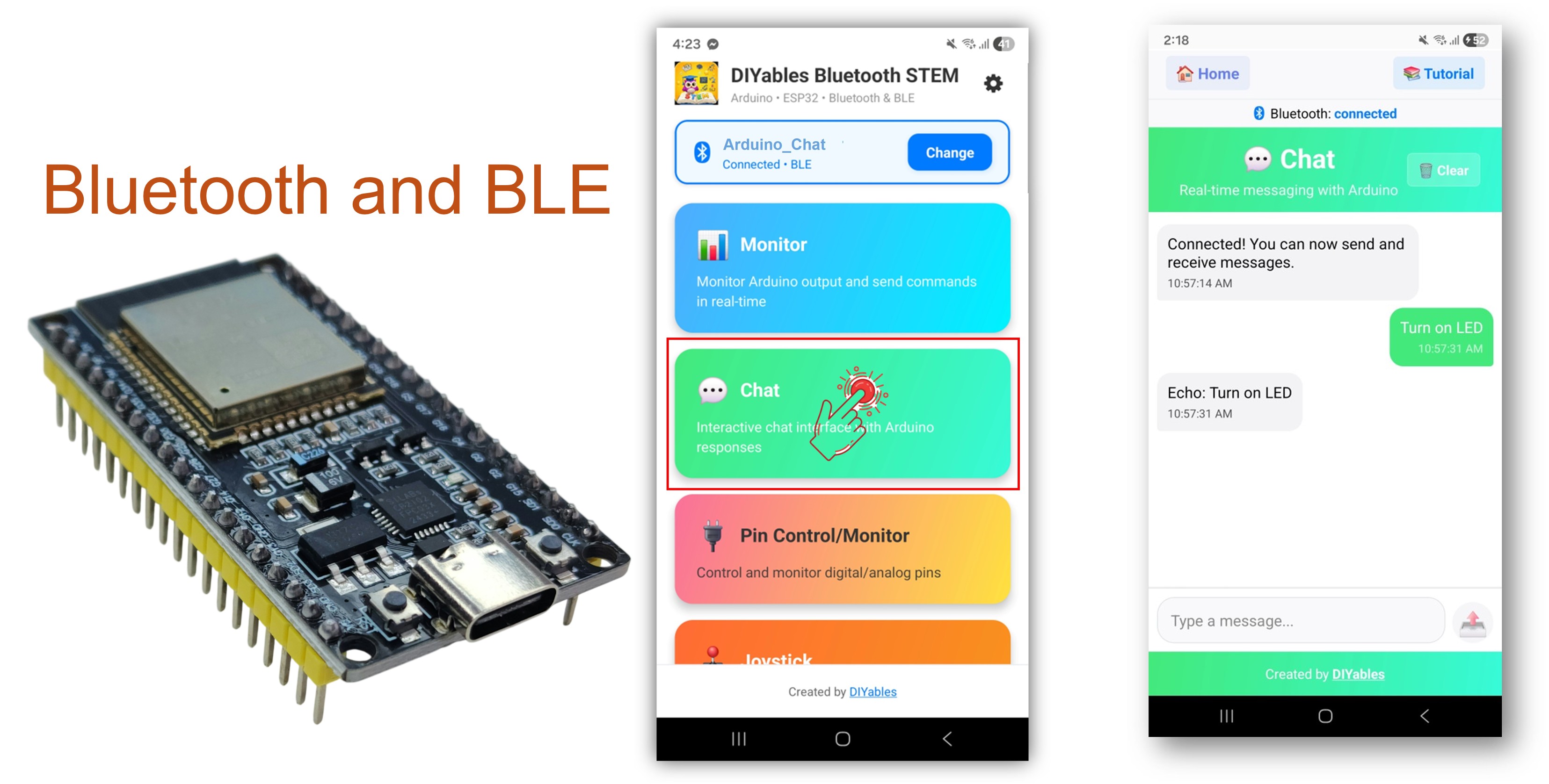 ESP32 Bluetooth Chat Beispiel - Bidirektionale Messaging-Schnittstelle Tutorial