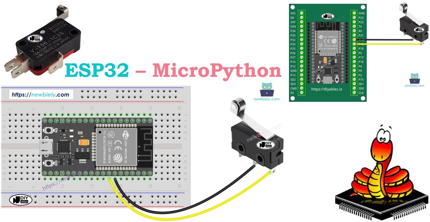ESP32 MicroPython mit Endschalter