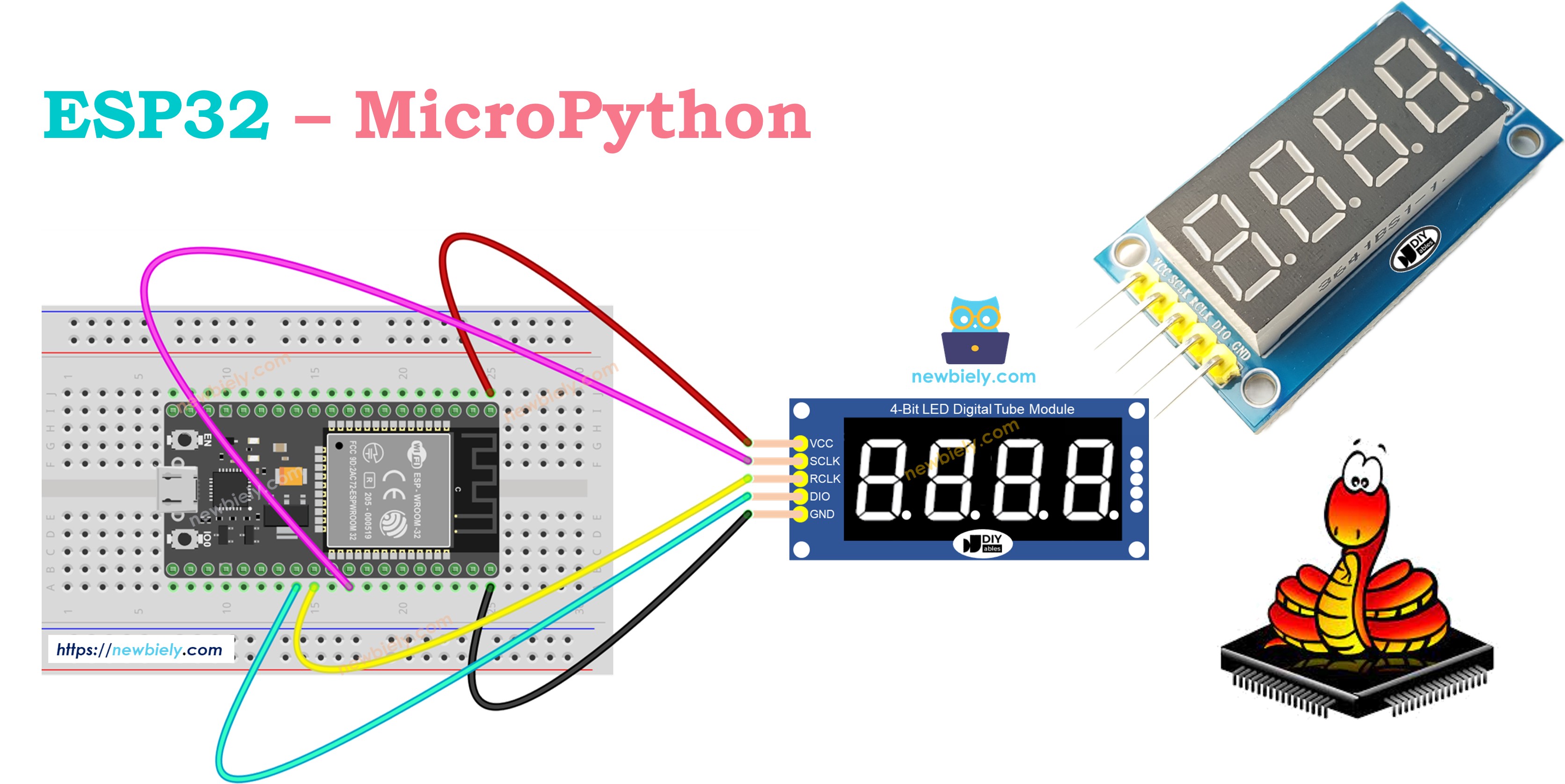 ESP32 MicroPython 7-Segment-Anzeige