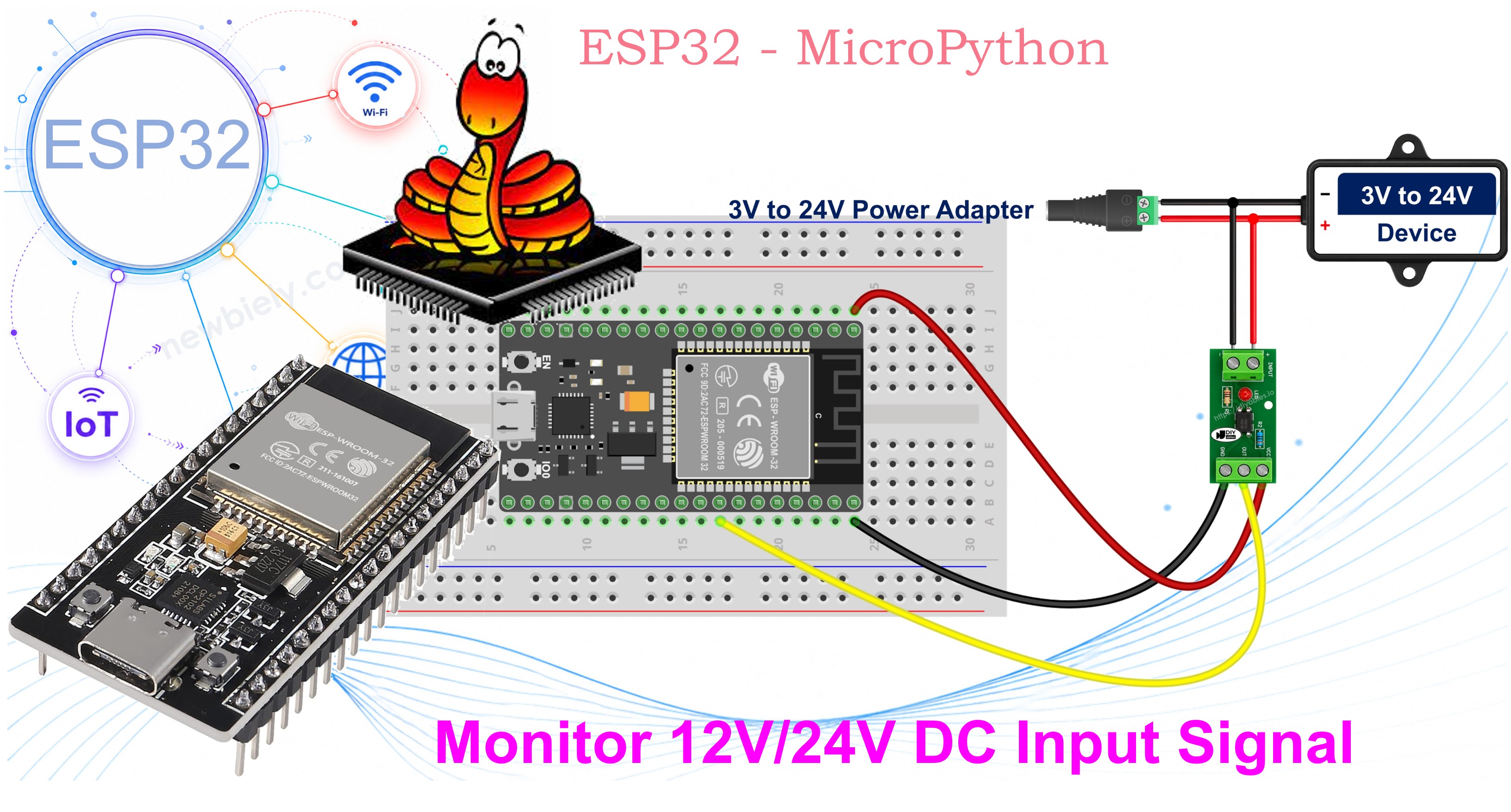 ESP32 MicroPython Spannungssensor