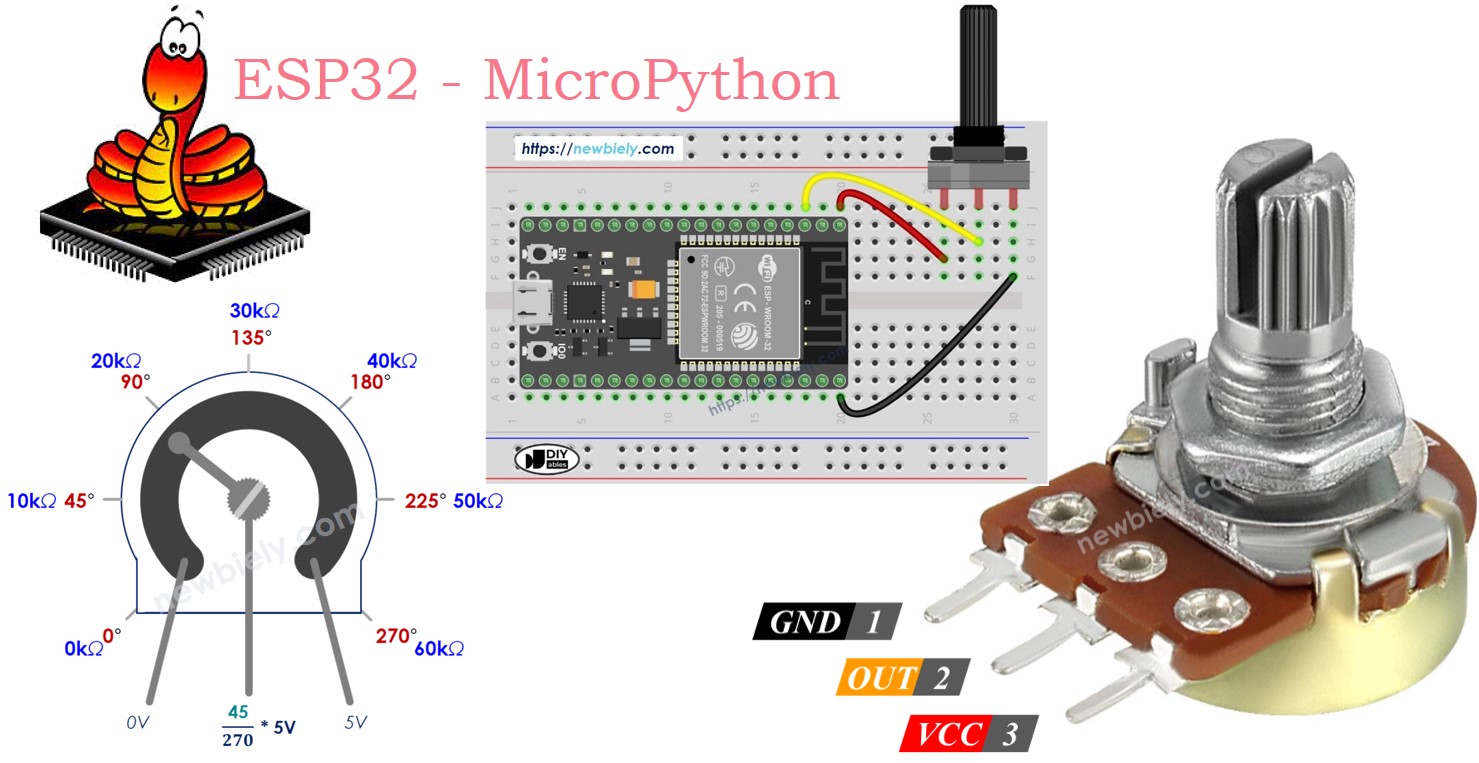 ESP32 MicroPython Potentiometer