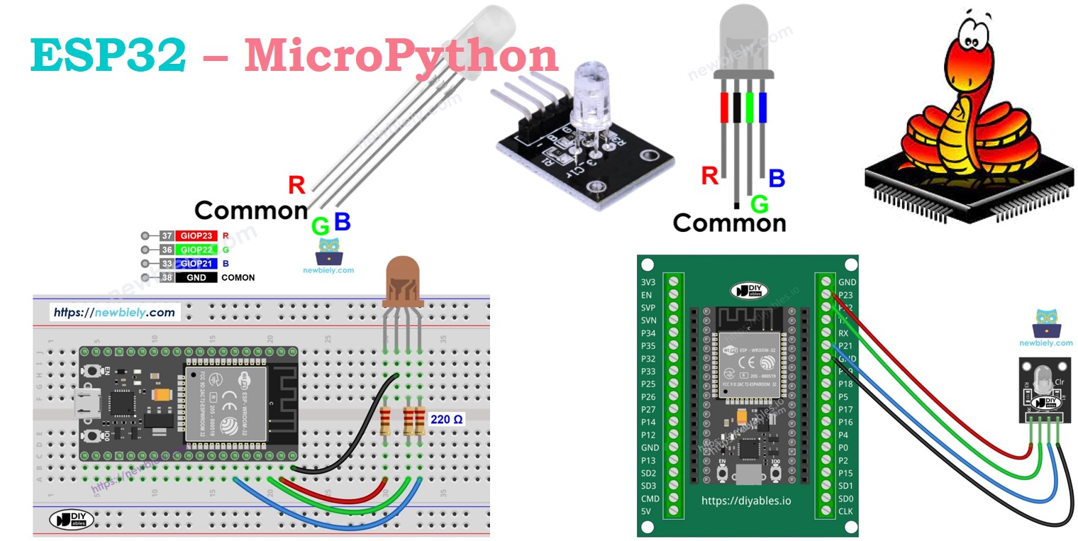 ESP32 MicroPython RGB-LED