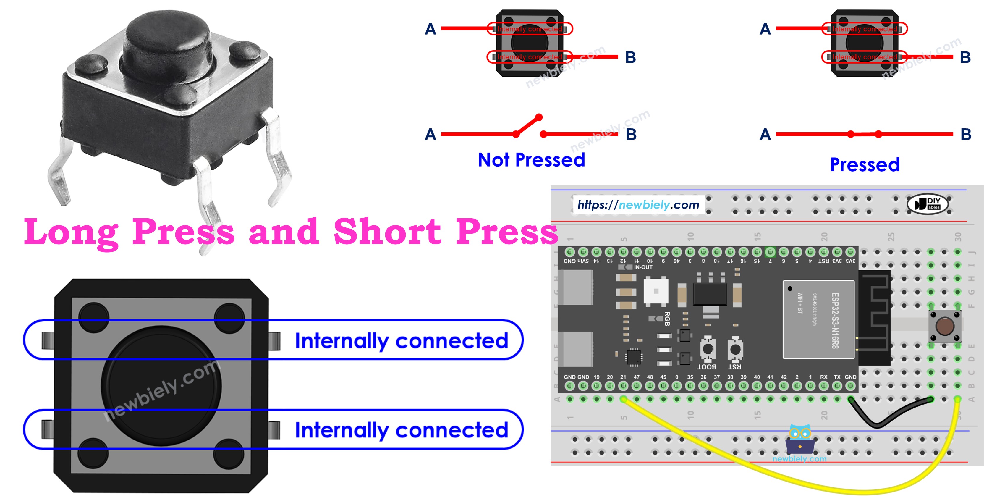 ESP32 S3 - Taster - Langer Druck, kurzer Druck