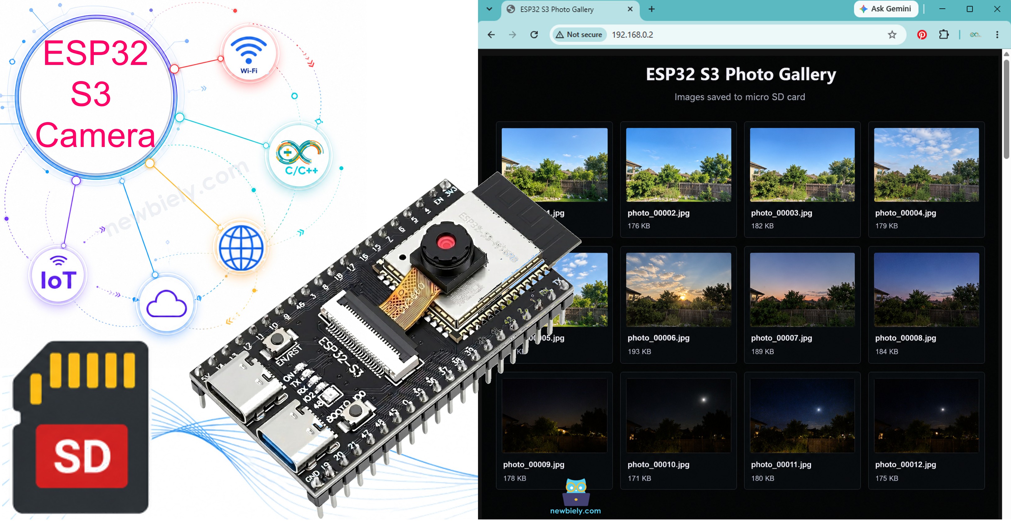 ESP32 S3 Kamera - Fotos auf der SD-Karte im Webbrowser ansehen
