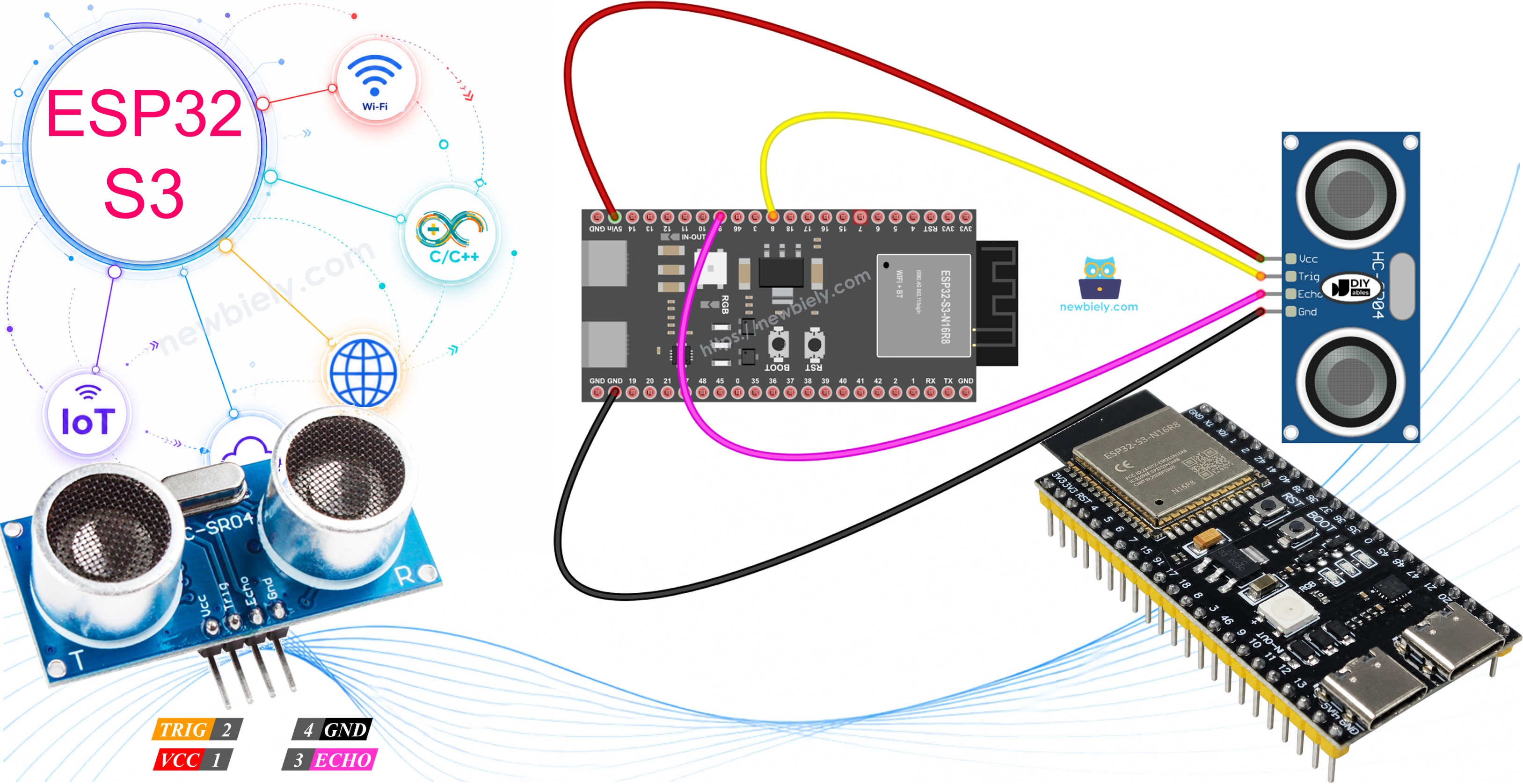 ESP32 S3 Ultraschallsensor