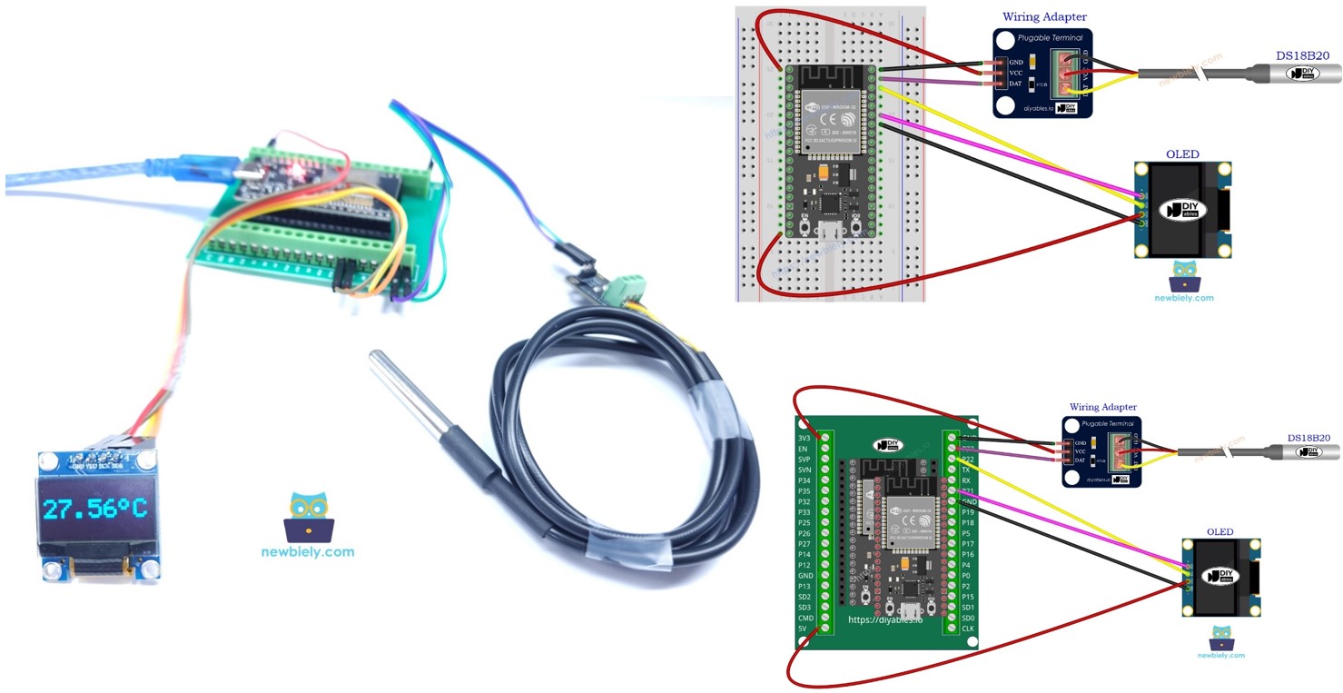 ESP32-Temperatursensor OLED