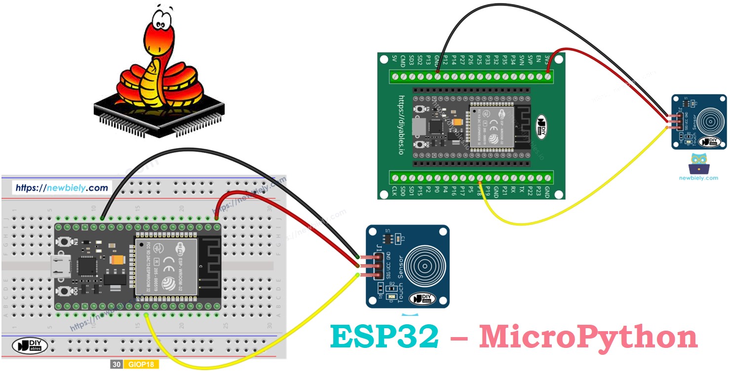 ESP32 MicroPython Berührungssensor