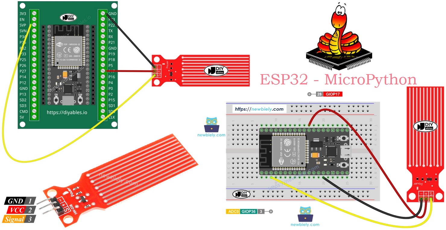 ESP32 MicroPython Wasser/Flüssigkeit