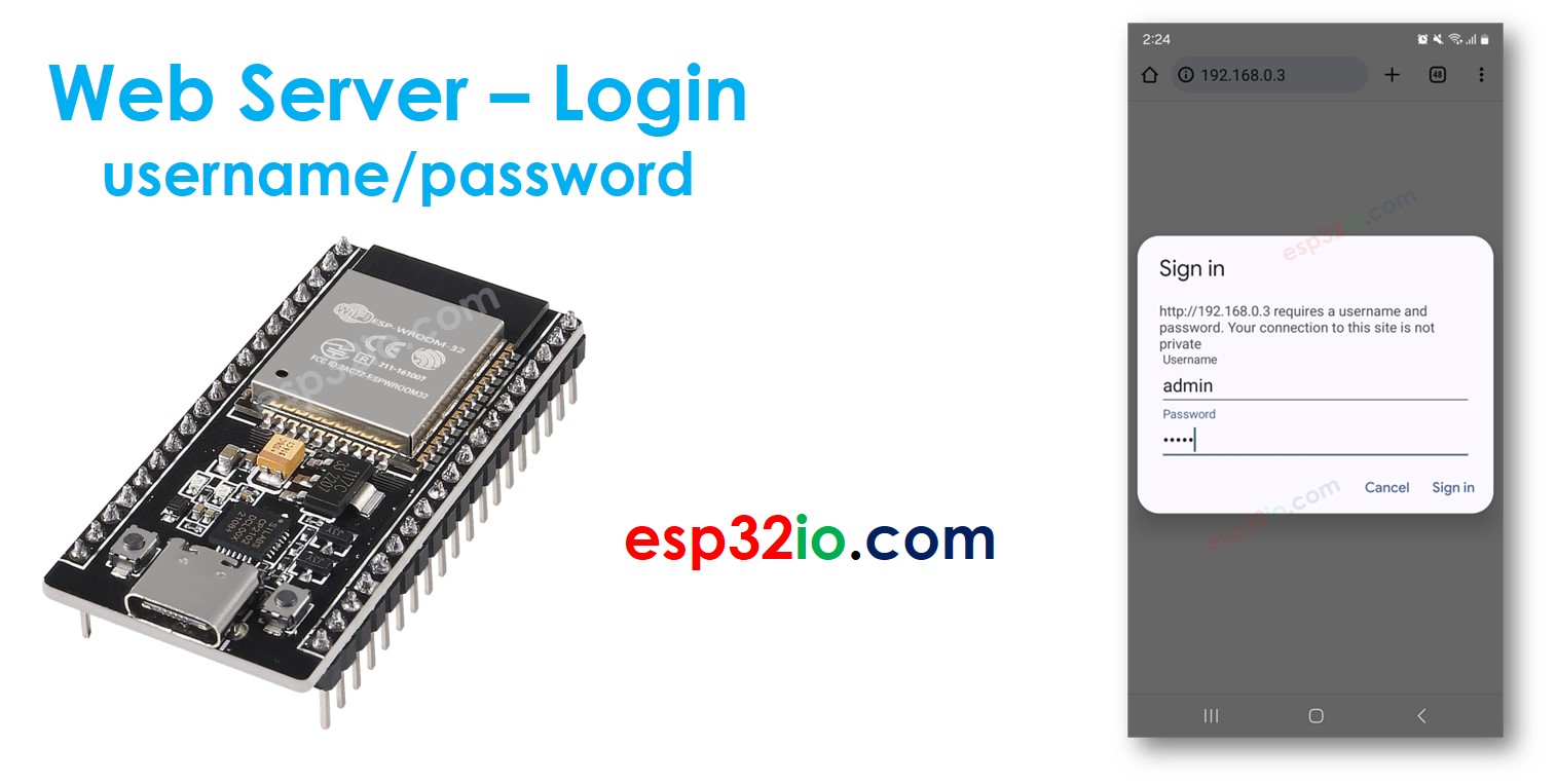 ESP32 Webserver Benutzername Passwort
