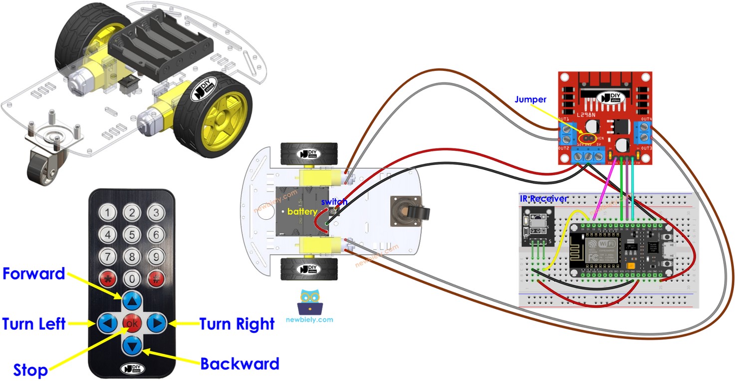ESP8266 Roboter-Auto