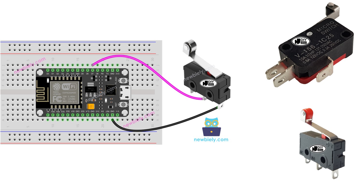 ESP8266 NodeMCU mit Grenzschalter