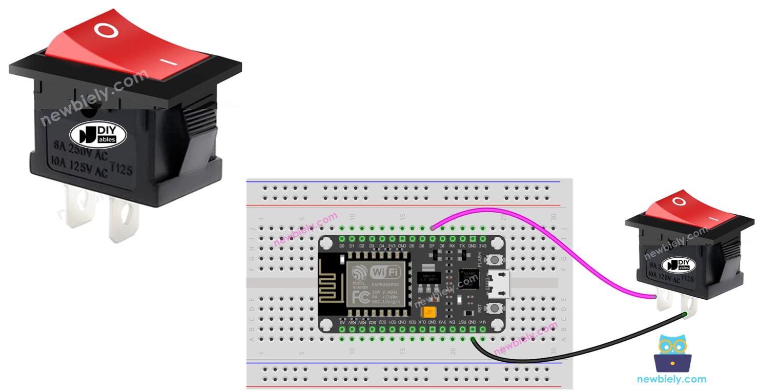 ESP8266 NodeMCU Ein/Aus-Schalter