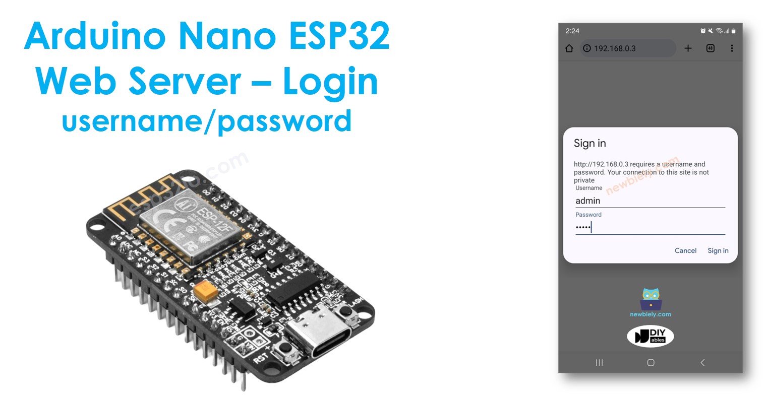 ESP8266 NodeMCU Webserver Benutzername Passwort