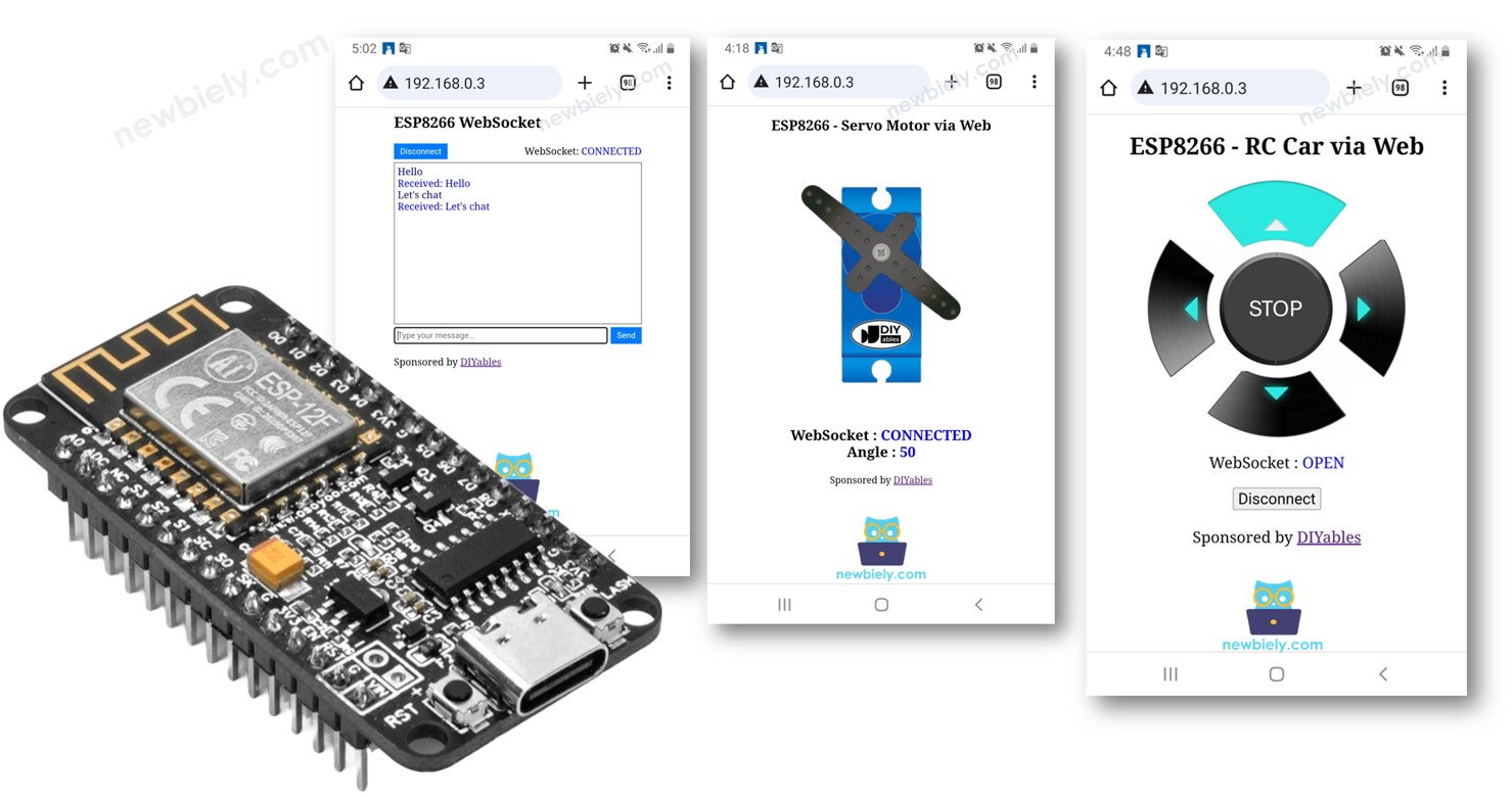 ESP8266 NodeMCU WebSocket