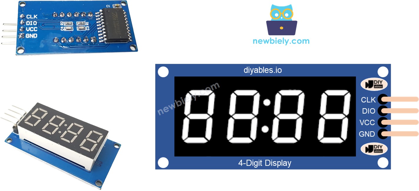 Pinbelegung des TM1637-Moduls