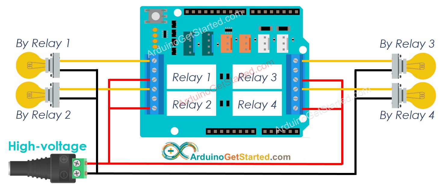 Schaltplan für Arduino-Relais-Shield