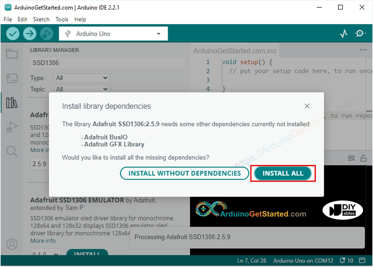 Arduino Adafruit GFX-Sensor-Bibliothek