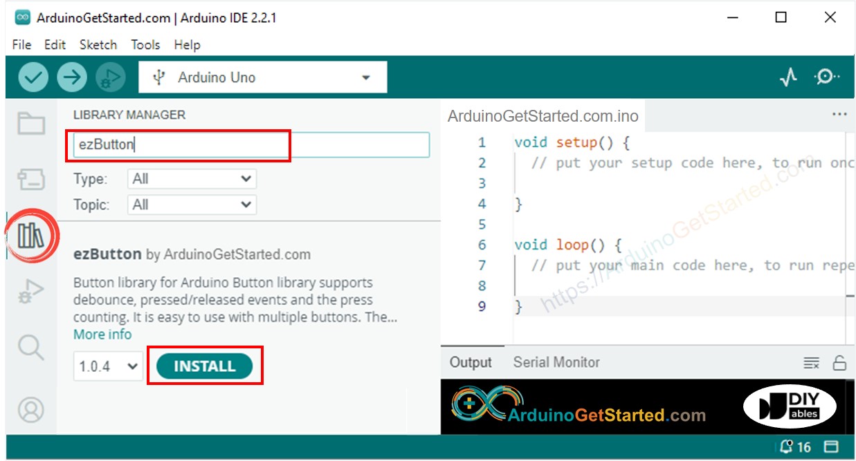 Arduino-Tastenbibliothek