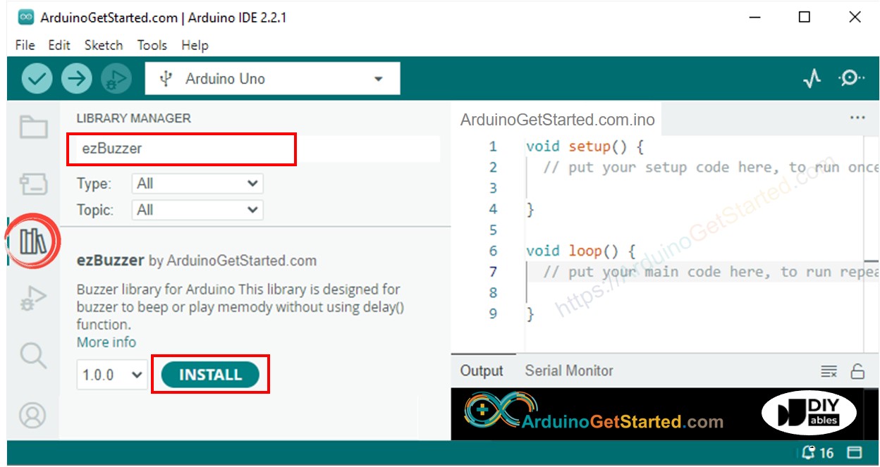 Arduino-Buzzer-Bibliothek