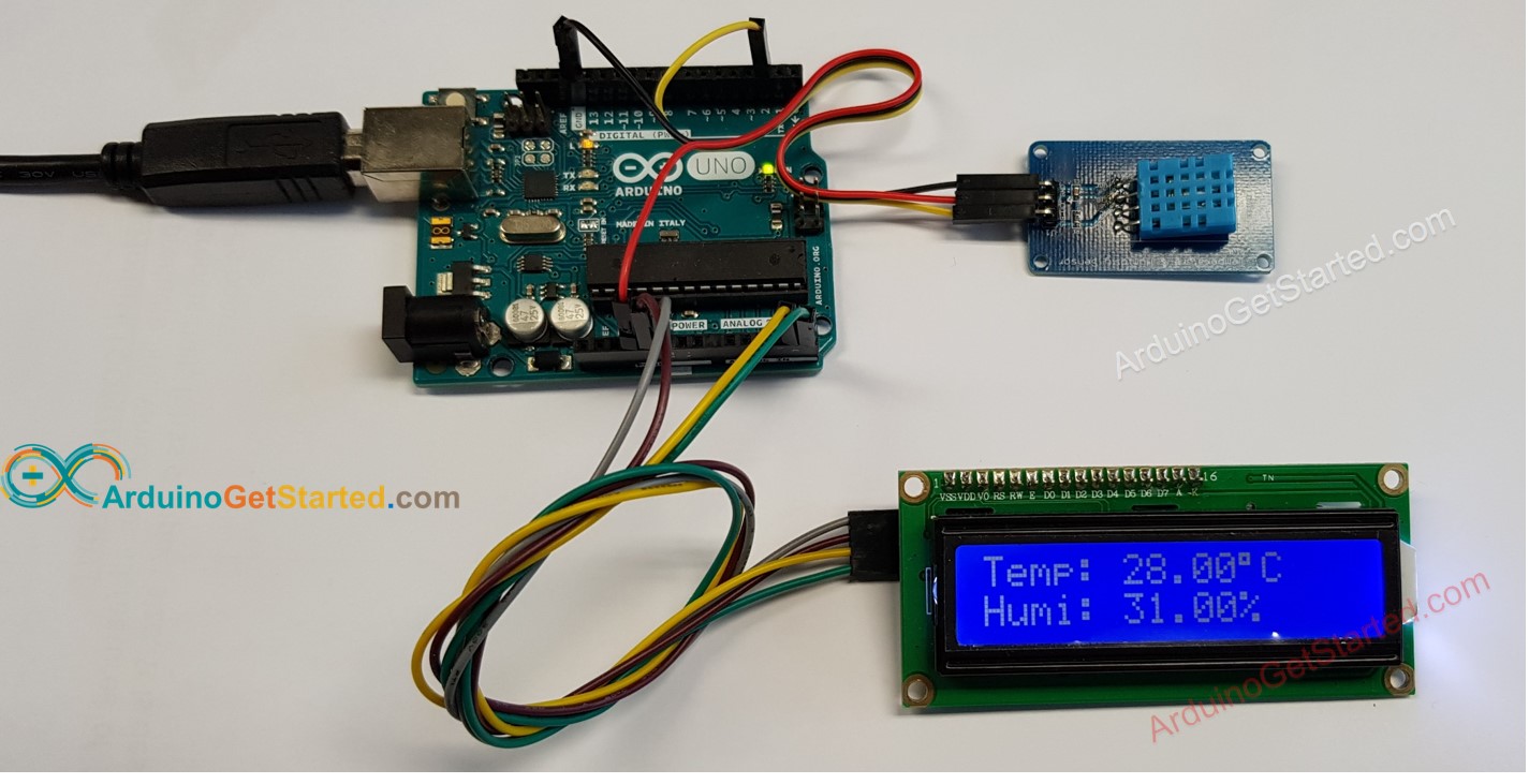 Arduino DHT11 LCD-Verkabelung