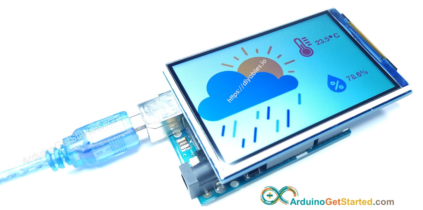 Arduino zeigt mehrere Bilder auf einem TFT-LCD-Display.