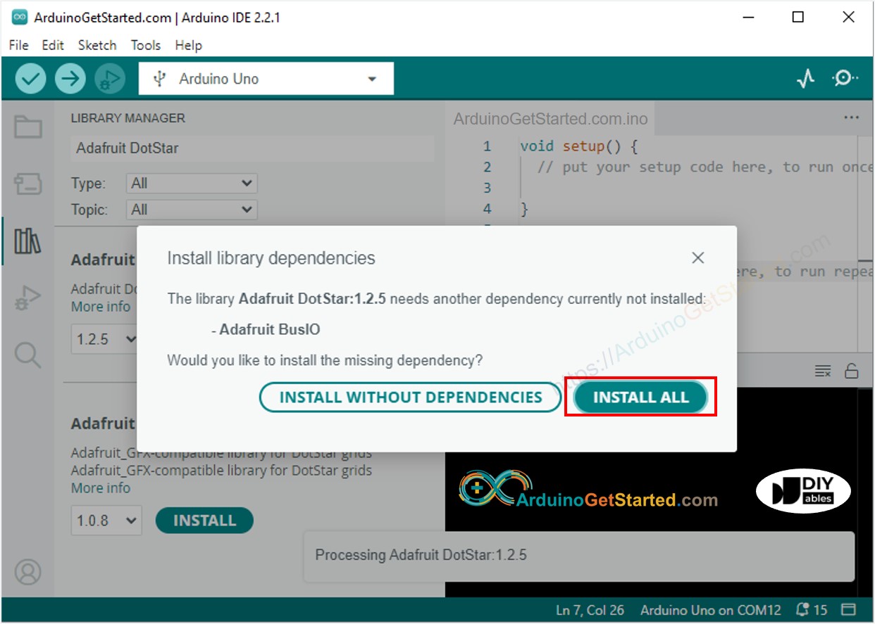 Arduino-DotStar-Bibliothek