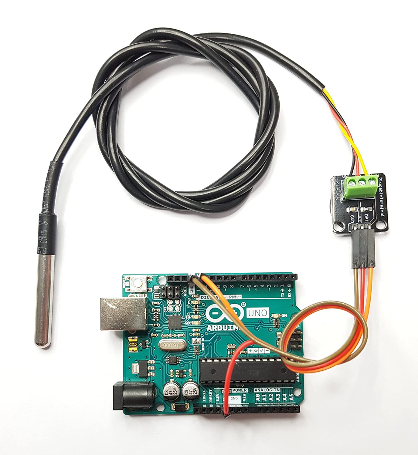 Arduino DS18B20-Adapter-Verdrahtungsschema