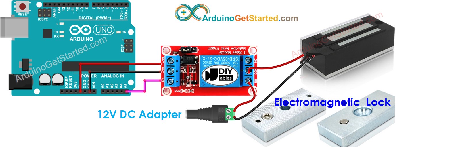 Arduino-Schaltplan für elektromagnetisches Türschloss
