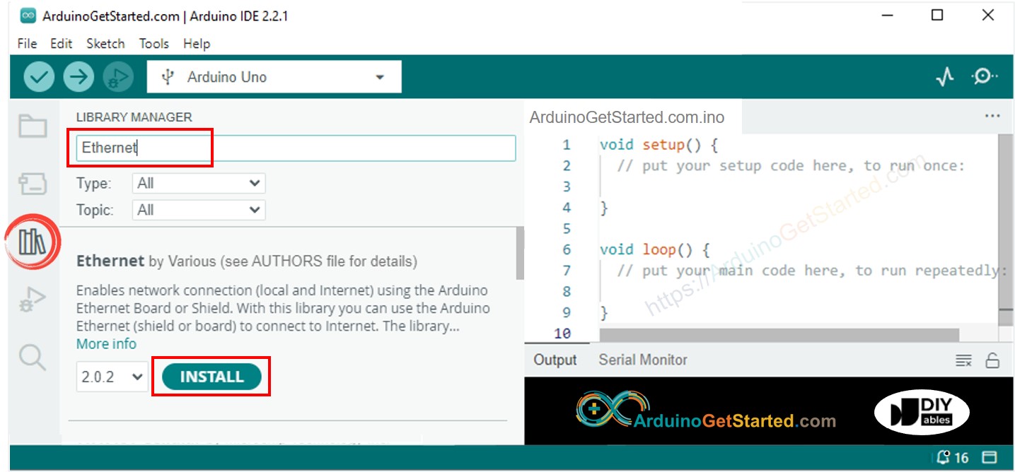 Arduino-Ethernet-Bibliothek