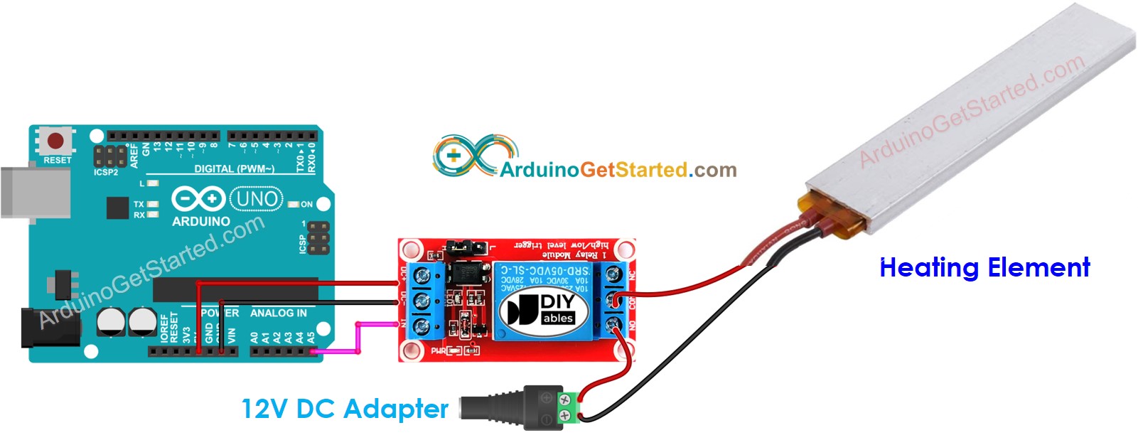 Arduino-Heizelement-Schaltplan