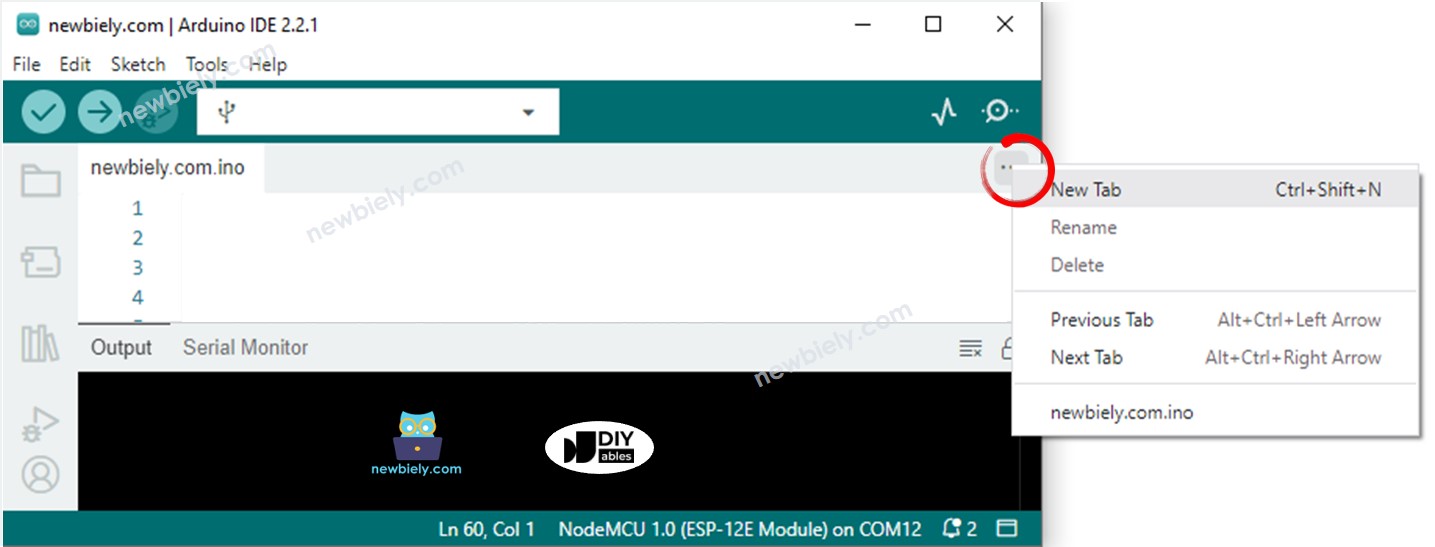 Arduino IDE 2 fügt Datei hinzu