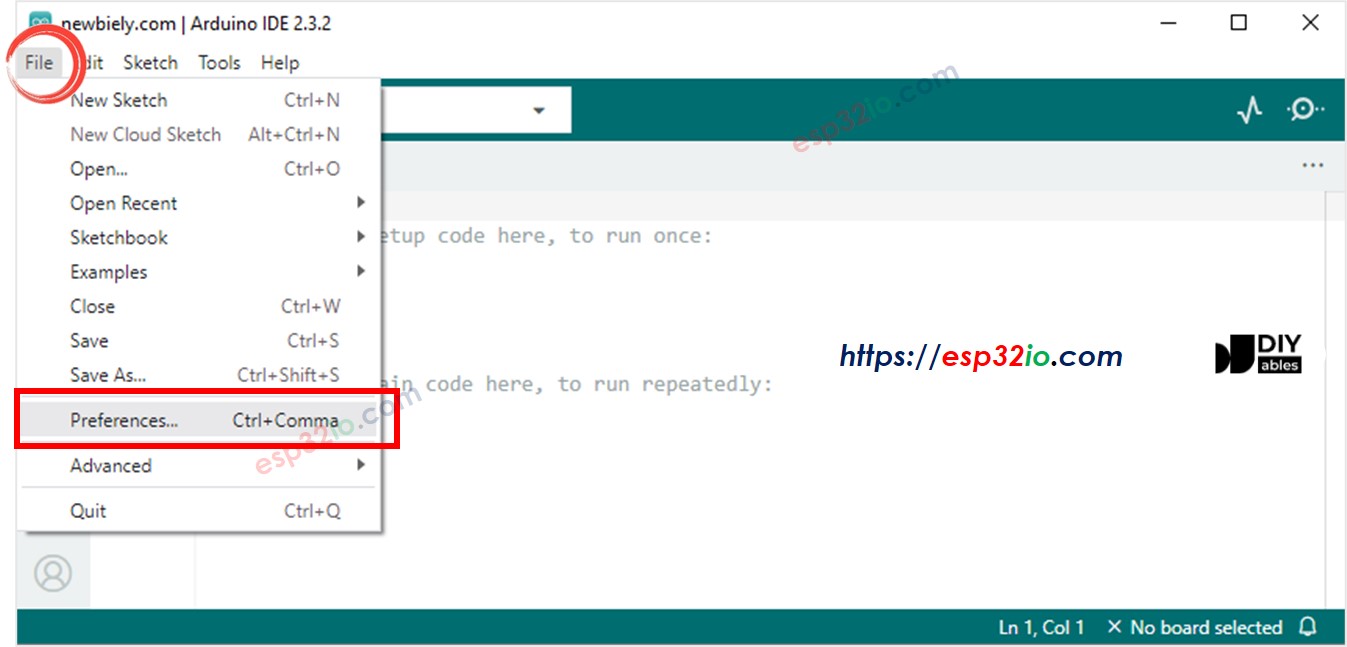 Arduino IDE – Wie man ESP32 konfiguriert