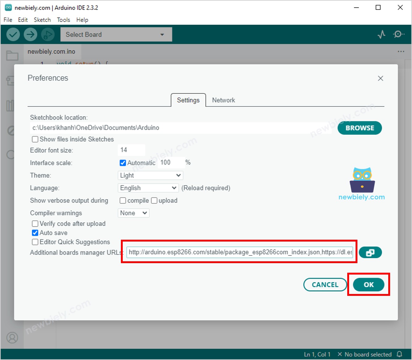Arduino IDE – ESP8266 NodeMCU konfigurieren