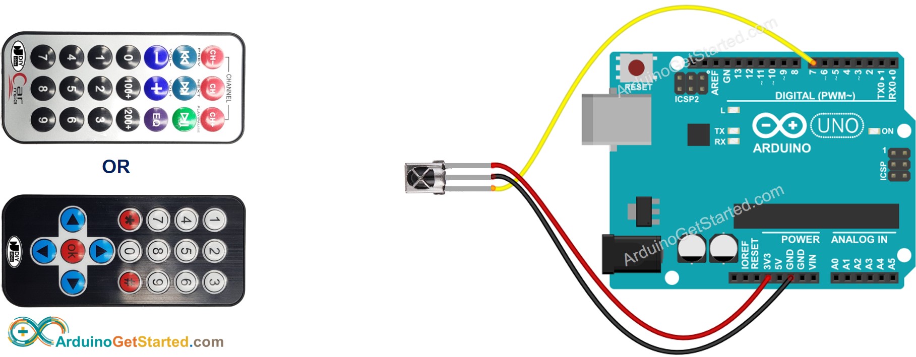 Arduino IR-Fernbedienung-Schaltplan