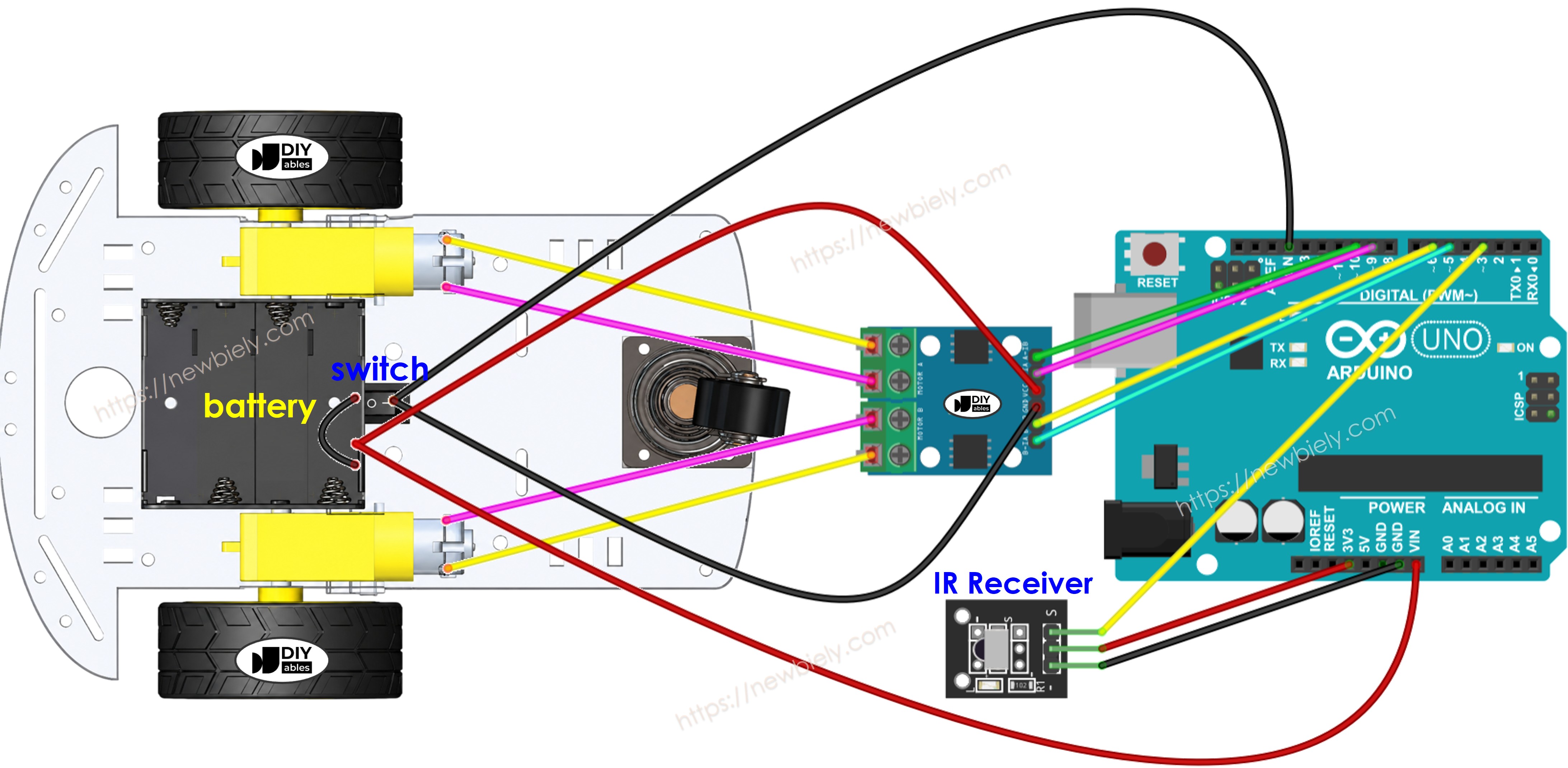 Arduino 2WD Auto-Schaltplan