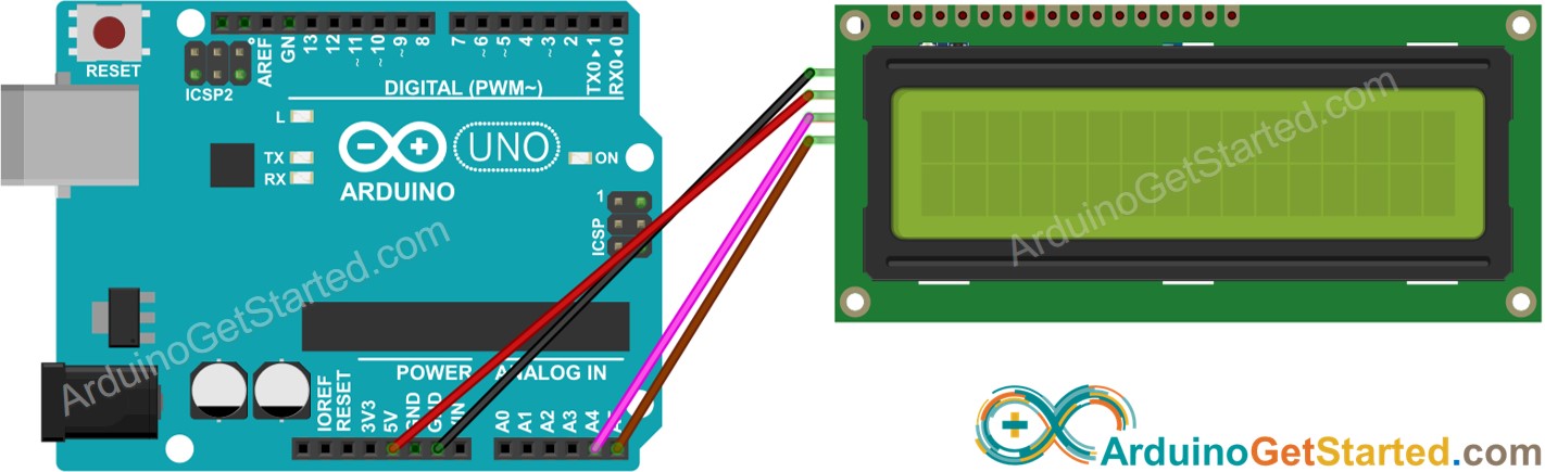 Arduino LCD I2C Verdrahtungsschema