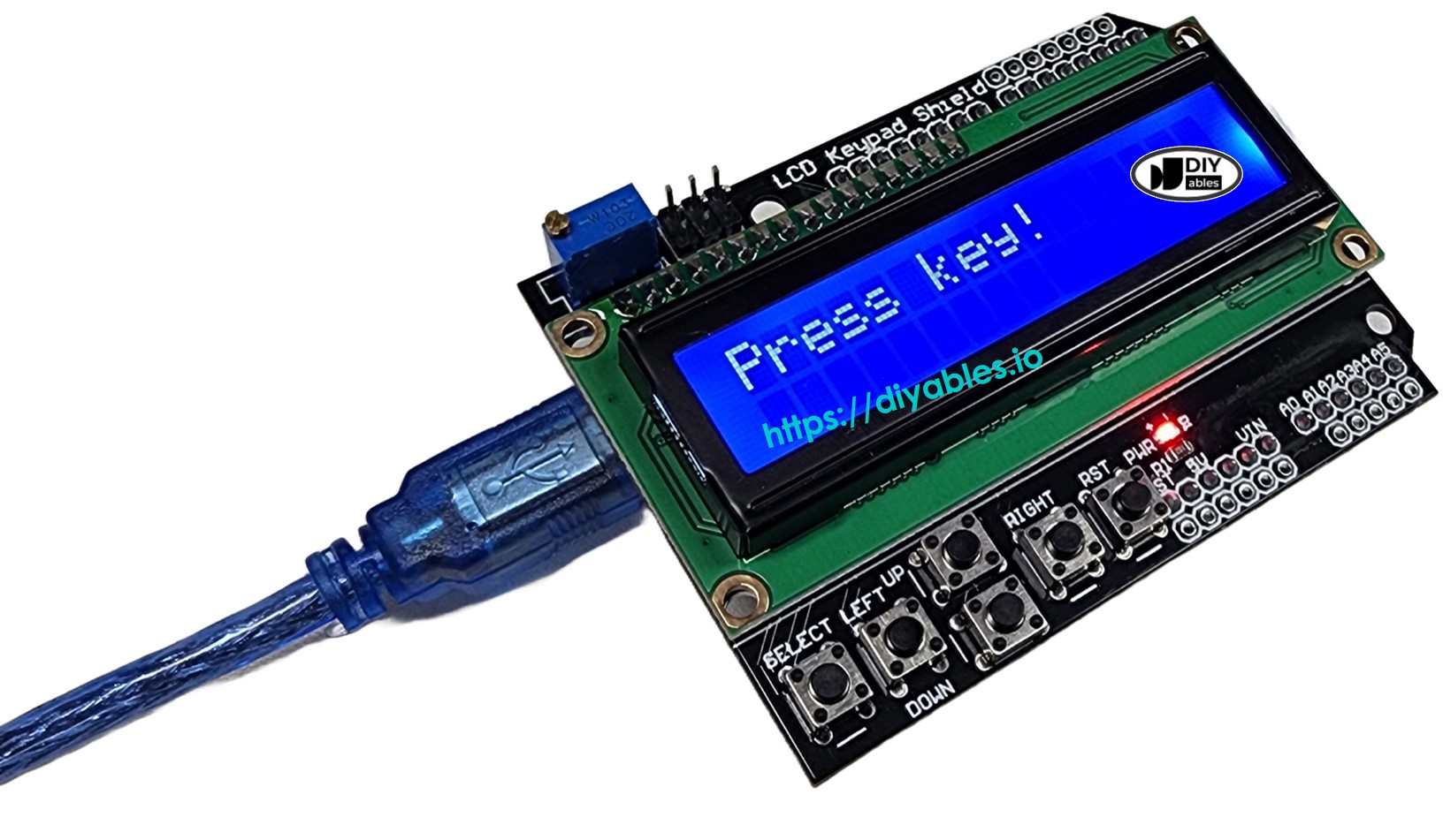 Verdrahtungsdiagramm des Arduino LCD-Tastatur-Schildes