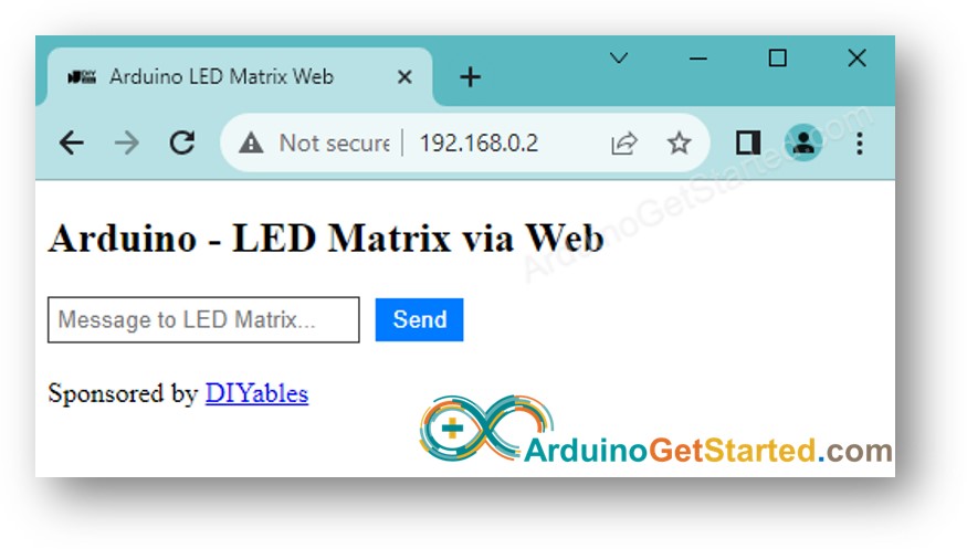 Arduino Uno R4 LED-Matrix Webbrowser