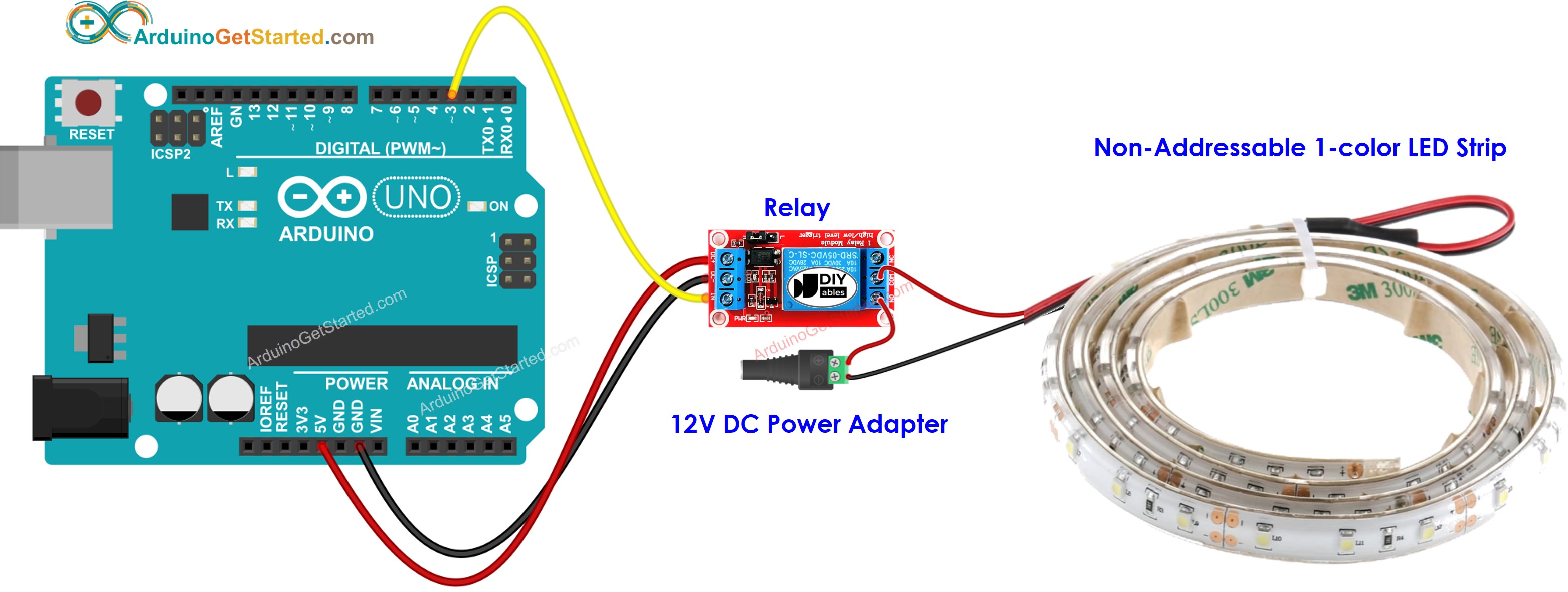 Arduino 12-V LED-Streifen-Schaltplan
