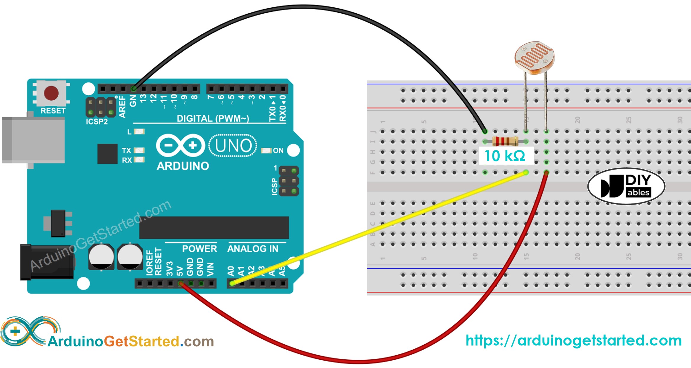 Arduino-Lichtsensor-Schaltplan