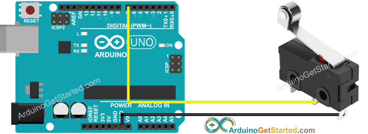 Arduino-Grenzschalter-Verdrahtungsdiagramm
