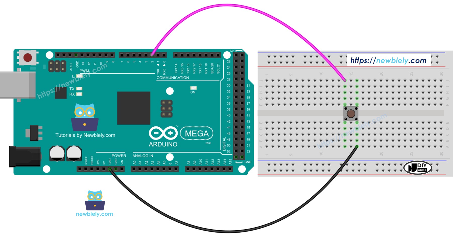 Arduino Mega Button Wiring Diagram