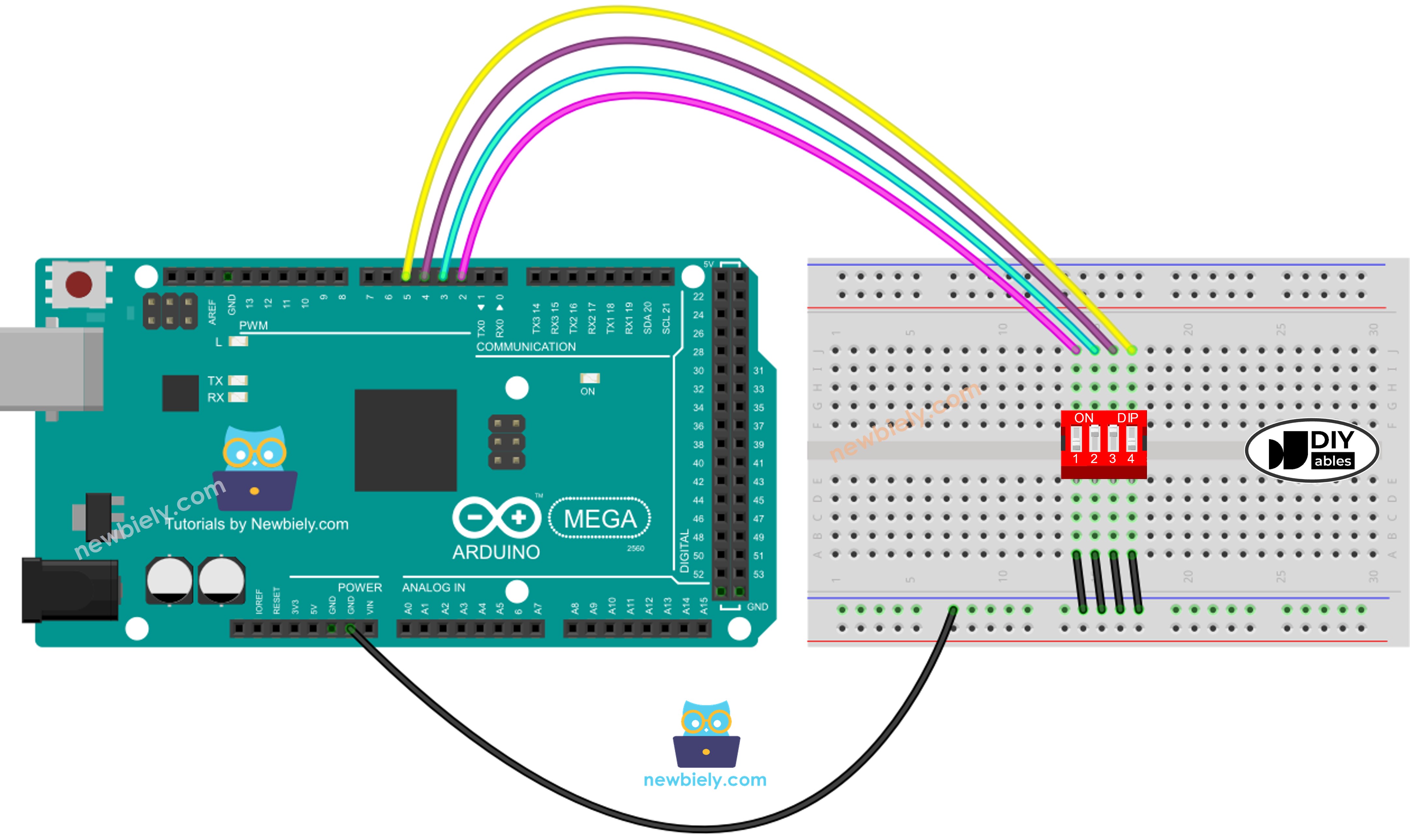 Arduino Mega DIP-Schalter Schaltplan