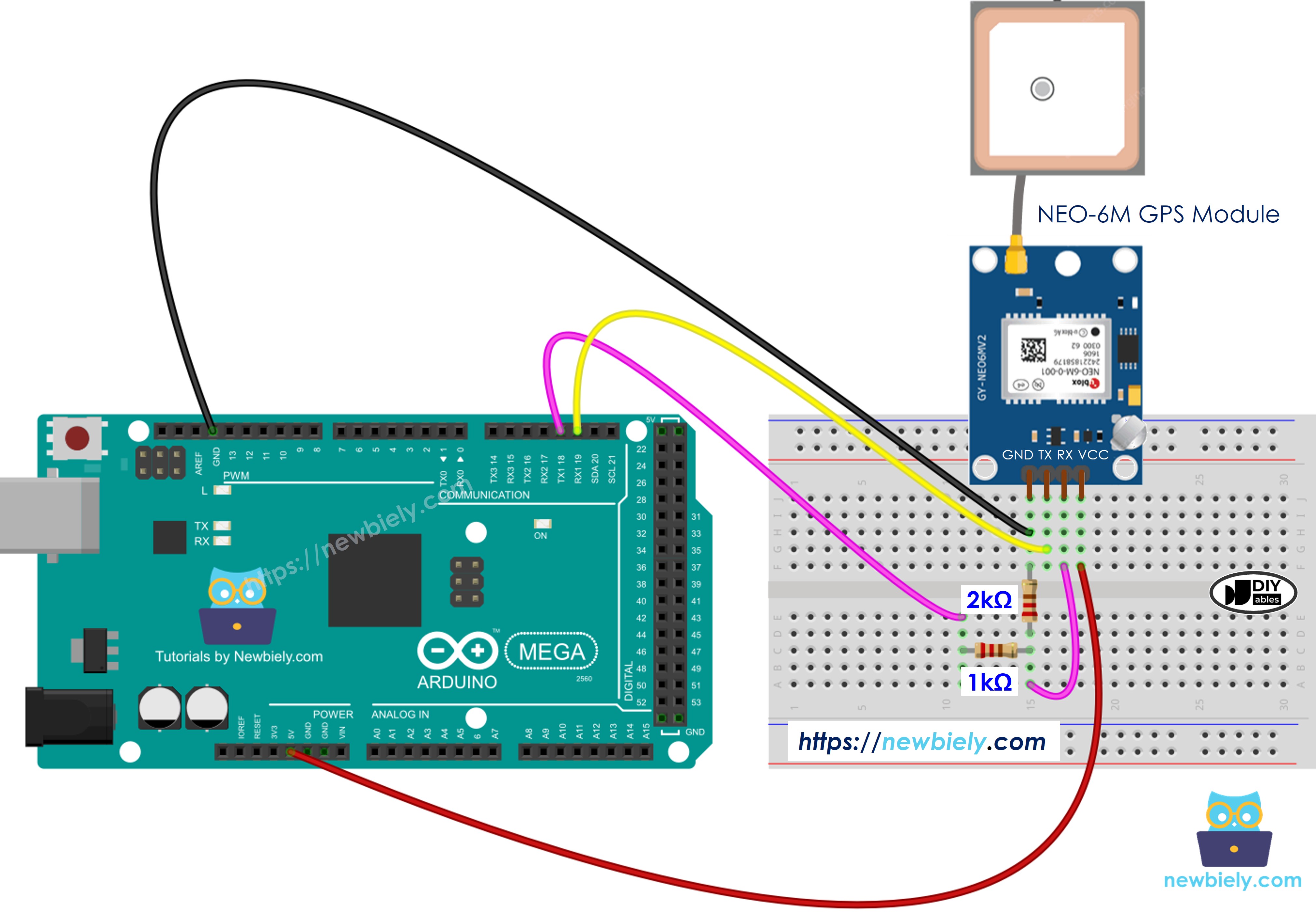 Arduino Mega GPS Wiring Diagram