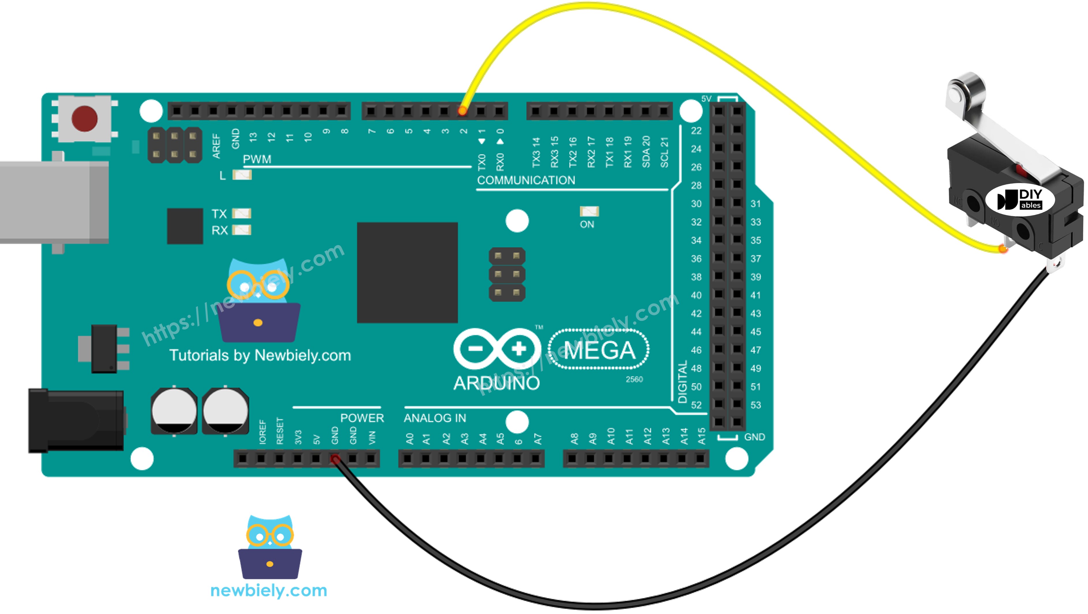 Arduino Mega limit switch wiring diagram